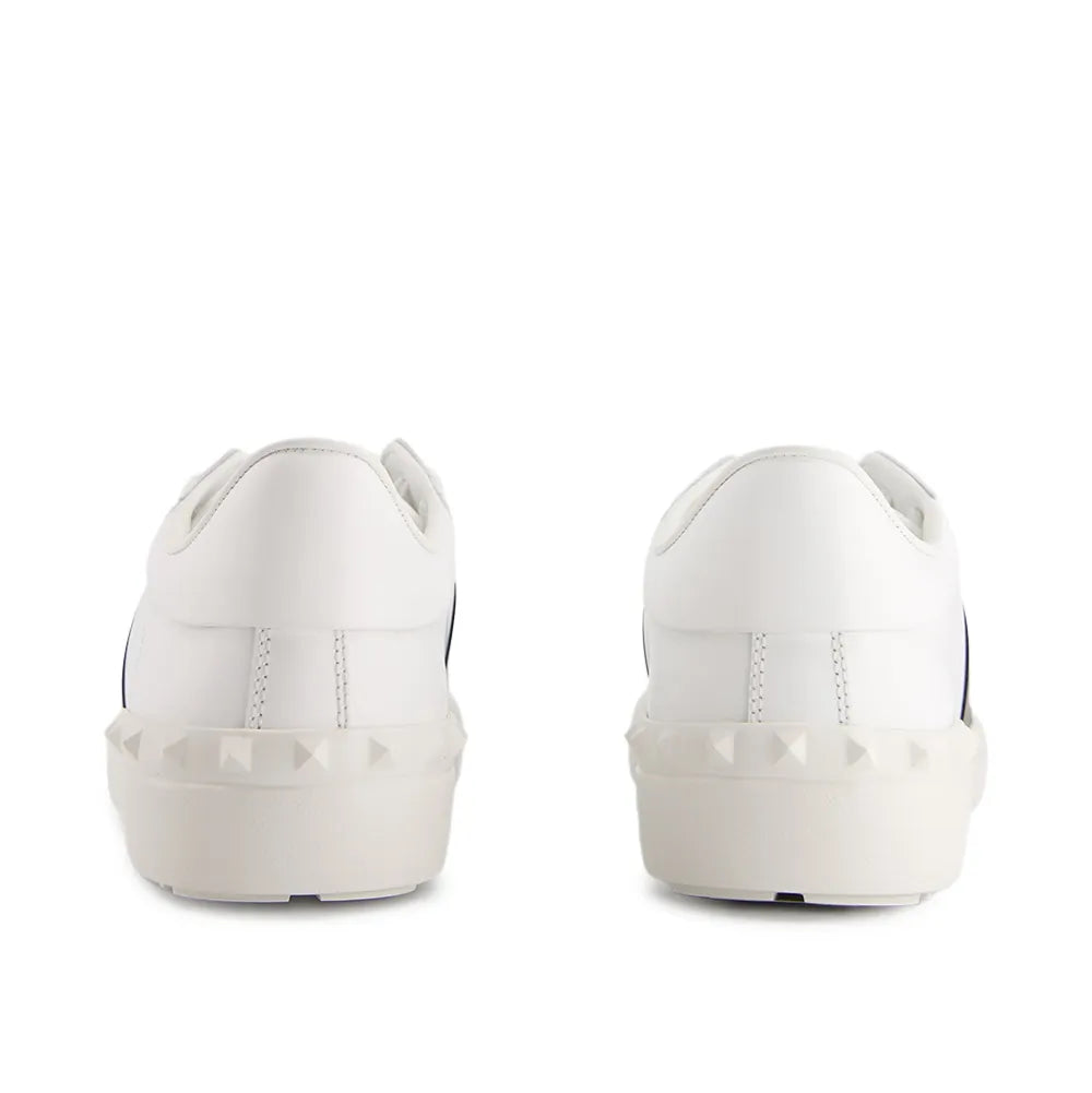 נעל של ולנטינו בצבע לבן ושחור-Valentino CALFSKIN OPEN SNEAKER