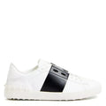 נעל של ולנטינו בצבע לבן ושחור-Valentino CALFSKIN OPEN SNEAKER