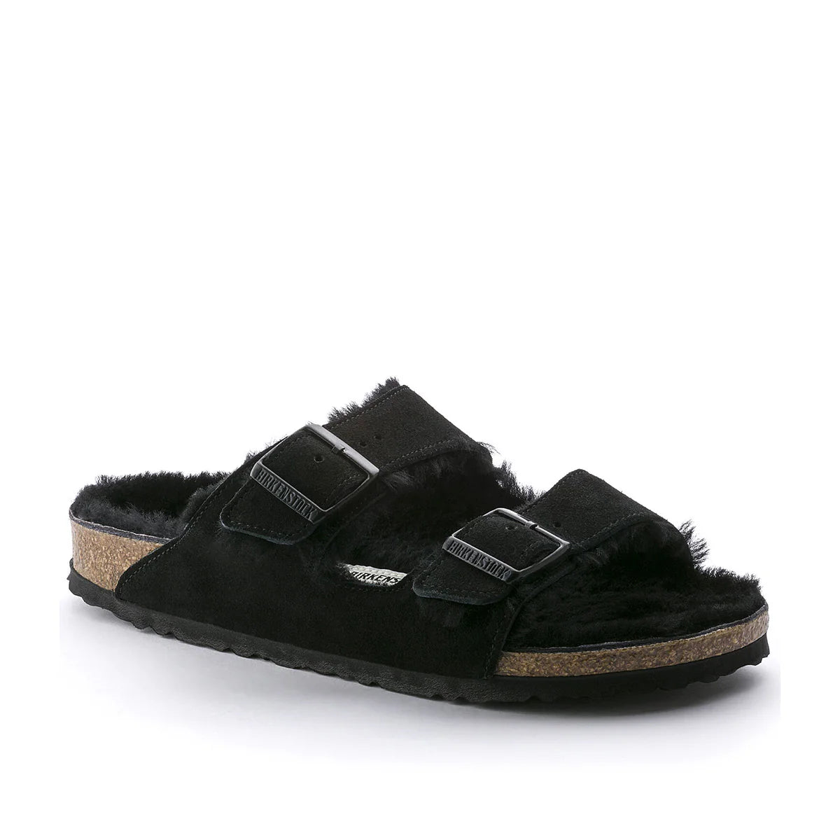 כפכפי בירקנשטוק | Birkenstock Arizona fur All Black