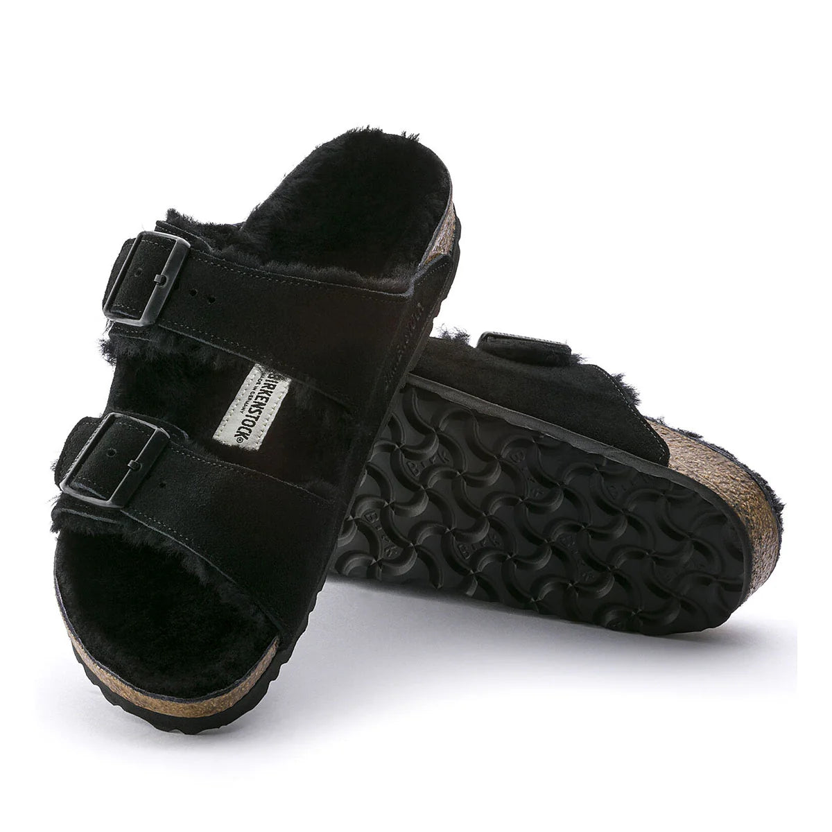 כפכפי בירקנשטוק | Birkenstock Arizona fur All Black