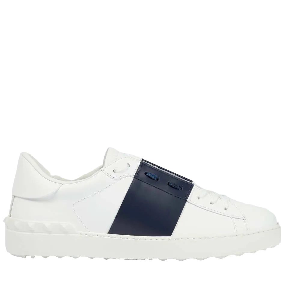 נעל של ולנטינו בצבע לבן וכחול - Valentino CALFSKIN OPEN SNEAKER