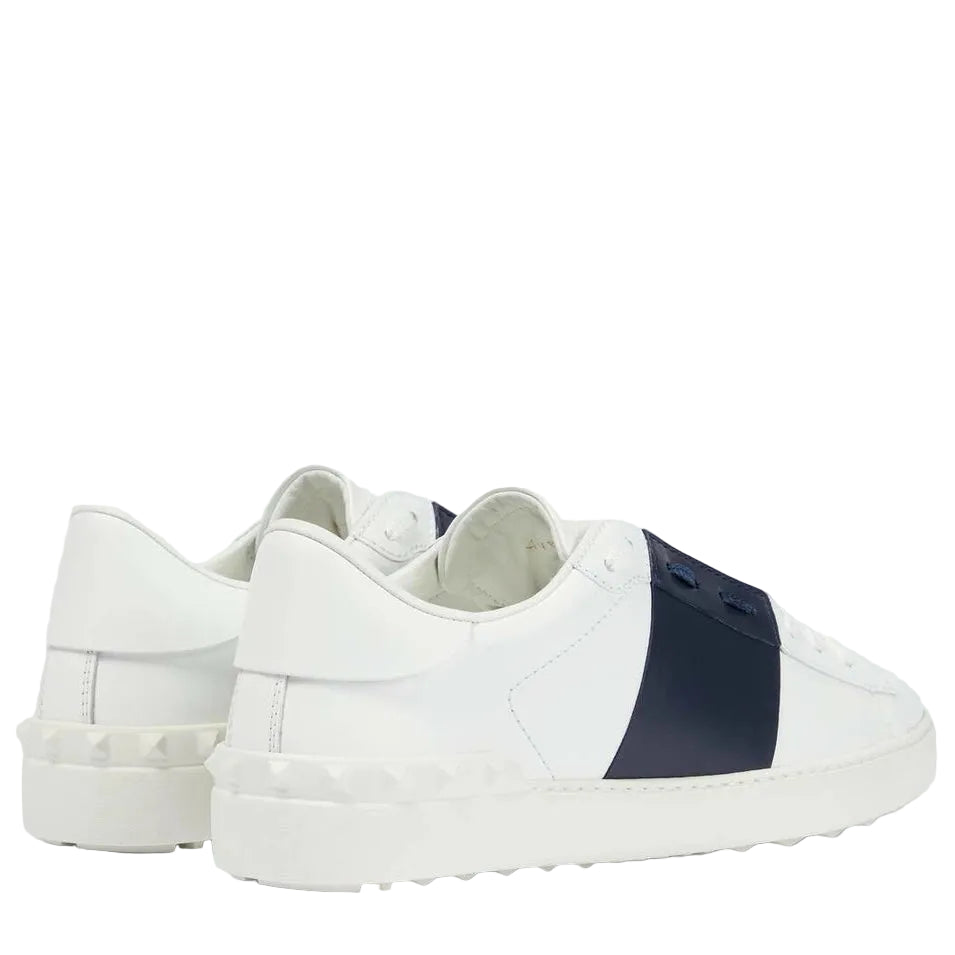 נעל של ולנטינו בצבע לבן וכחול - Valentino CALFSKIN OPEN SNEAKER