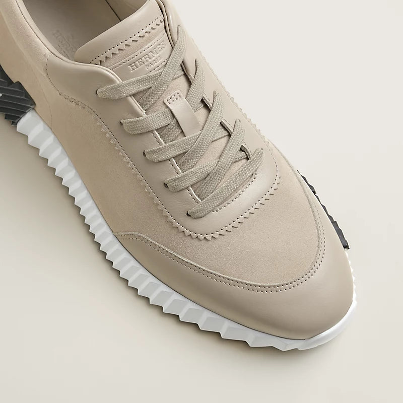 נעל הרמס בצבע בז' ושחור – Hermes Bouncing Sneaker