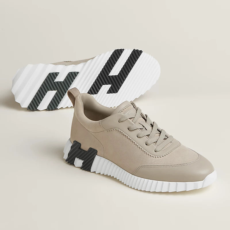 נעל הרמס בצבע בז' ושחור – Hermes Bouncing Sneaker
