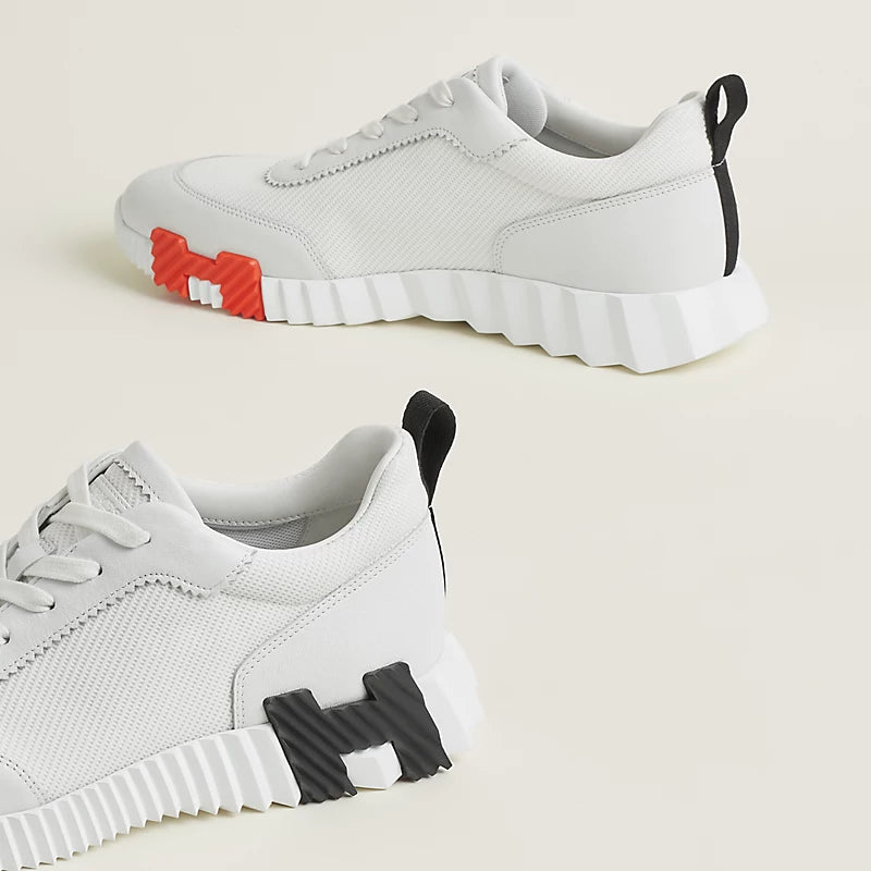 נעל הרמס בצבע לבן וכתום – Hermes Bouncing Sneaker