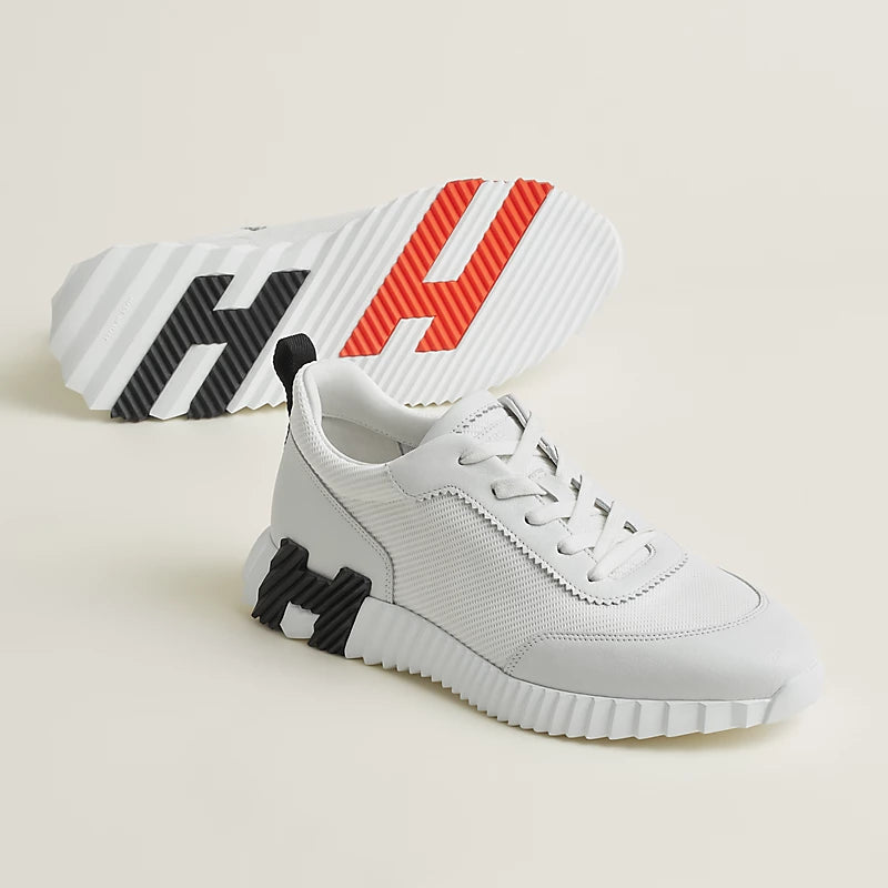 נעל הרמס בצבע לבן וכתום – Hermes Bouncing Sneaker