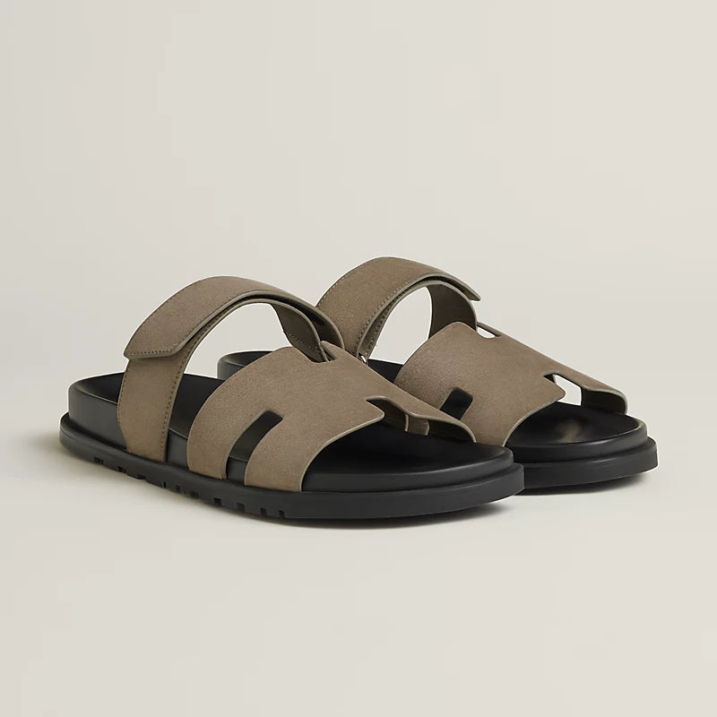 כפכף הרמס לגבר גווני חום אפור – Hermes Chypre Sandal