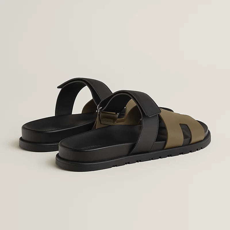 כפכף הרמס לגבר צבע ירוק טונדרה  – Hermes Chypre Sandal