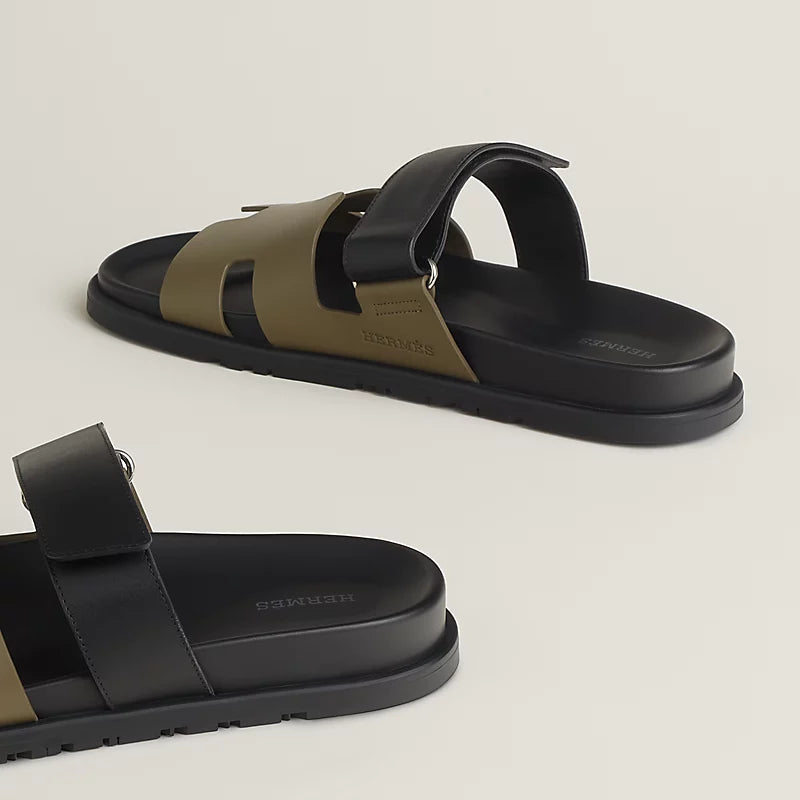 כפכף הרמס לגבר צבע ירוק טונדרה  – Hermes Chypre Sandal
