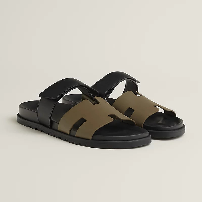 כפכף הרמס לגבר צבע ירוק טונדרה  – Hermes Chypre Sandal