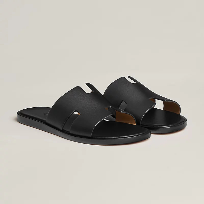 כפכף הרמס לגבר בצבע שחור - Hermes Izmir sandal
