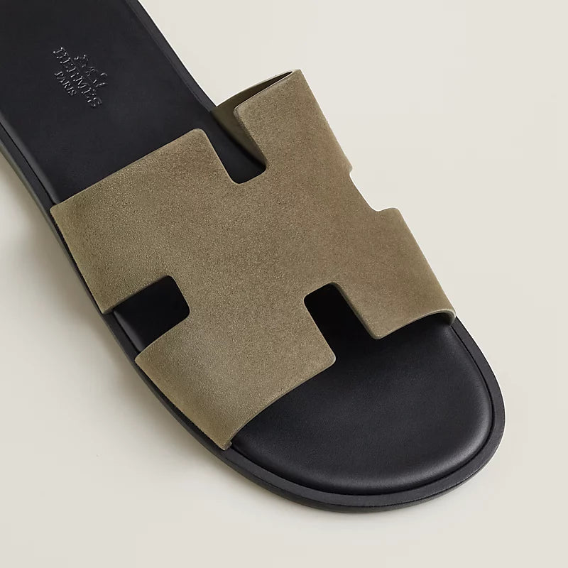 כפכף הרמס לגבר בצבע ירוק טונדרה - Hermes Izmir sandal