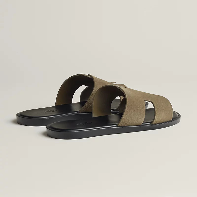 כפכף הרמס לגבר בצבע ירוק טונדרה - Hermes Izmir sandal