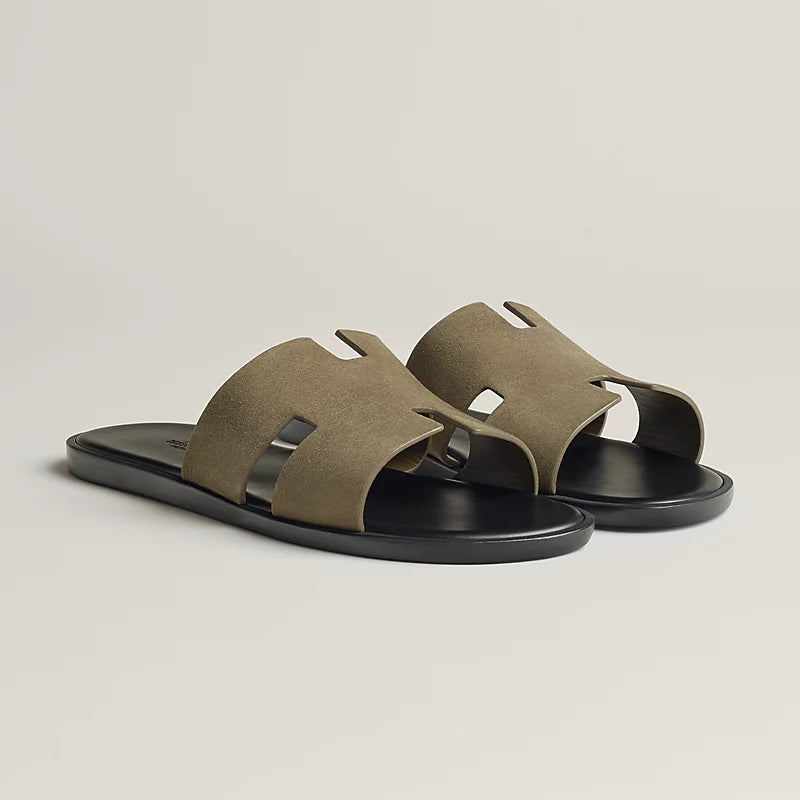 כפכף הרמס לגבר בצבע ירוק טונדרה - Hermes Izmir sandal
