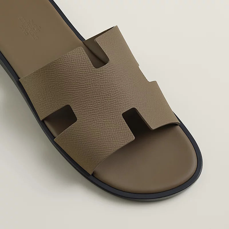 כפכף הרמס לגבר גווני חום אפור - Hermes Izmir sandal