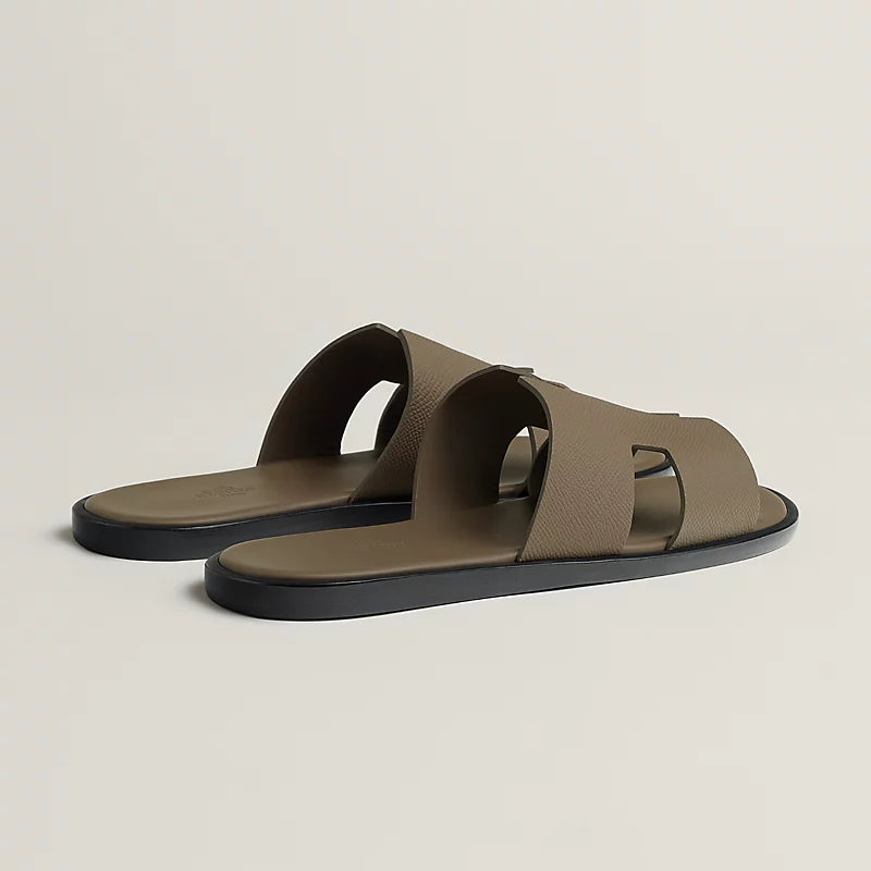 כפכף הרמס לגבר גווני חום אפור - Hermes Izmir sandal