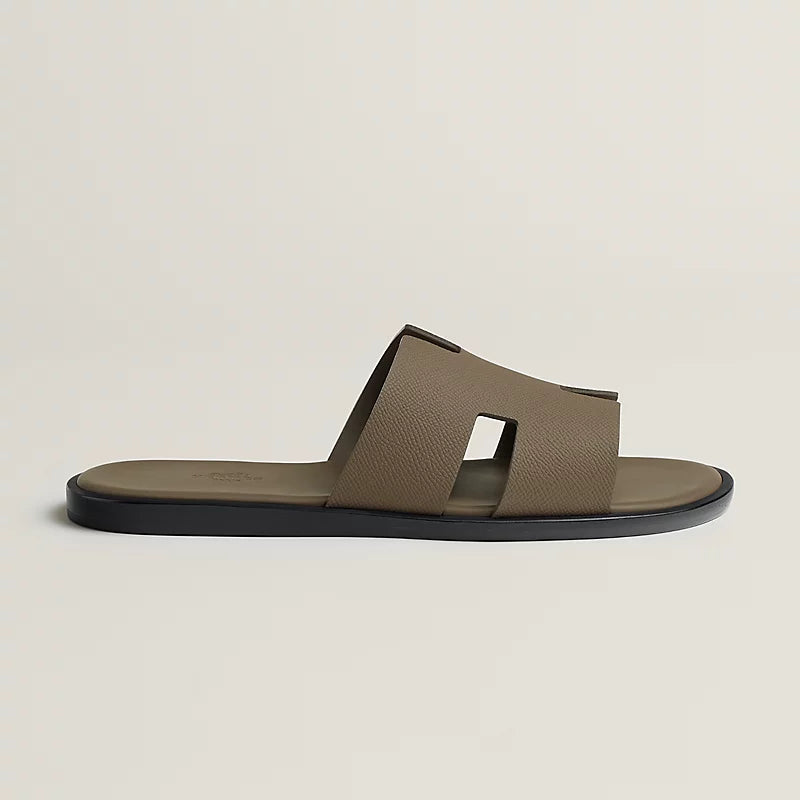 כפכף הרמס לגבר גווני חום אפור - Hermes Izmir sandal