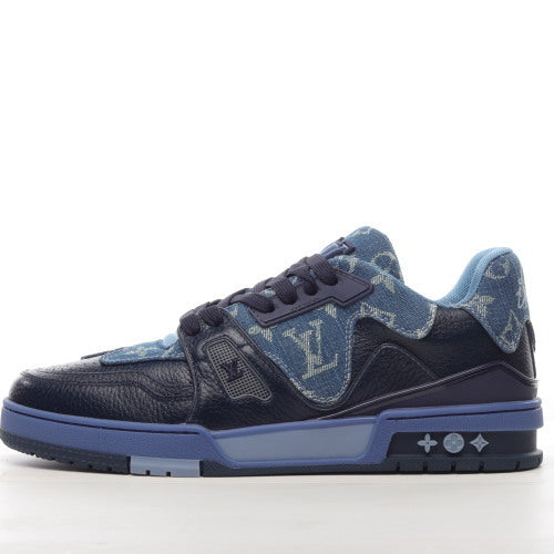 Louis Vuitton Nigo Blue Denim Monogram Trainers