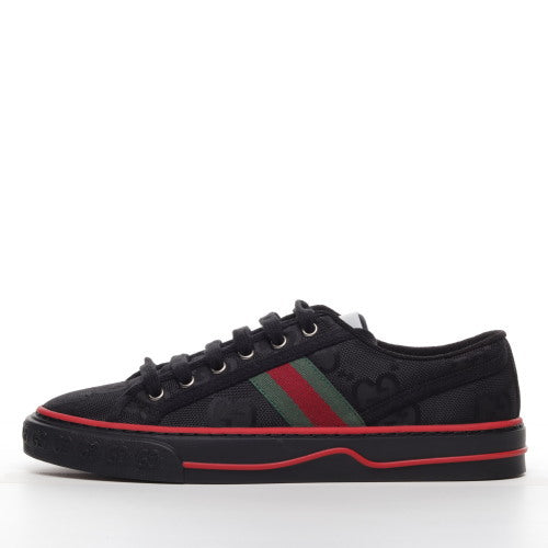 Gucci Black Canvas Tennis 1977 Low Top