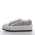 Walk'n'Dior Platform Sneaker Stone Gray Dior Oblique Embroidered Cotton