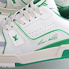LOUIS VUITTON Trainer White Green