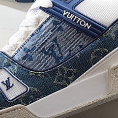 Louis Vuitton Trainer Monogram Denim White Blue