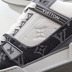 Louis Vuitton Trainer Monogram Denim Grey White