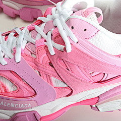 Balenciaga Track Pink Mesh and Suede Like Fabric