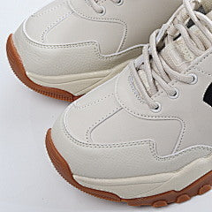 MLB Big Ball Chunky Sneakers Unisex Low Top Light Beige