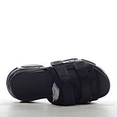 Christian Dior Black Fabric D-Wander Slides