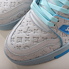 Louis Vuitton Trainer Grey&Cyan