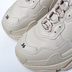 Balenciaga Triple S Beige Faux Leather
