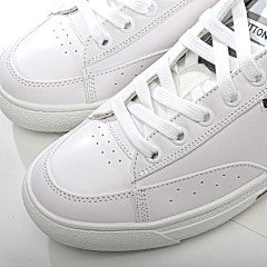 Louis Vuitton White Leather LV Logo Low Top Sneakers