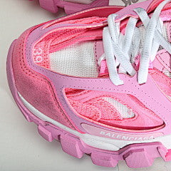 Balenciaga Track Pink Mesh and Suede Like Fabric
