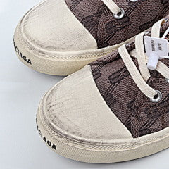 Balenciaga Paris Low Top BB Monogram Dark Beige Brown