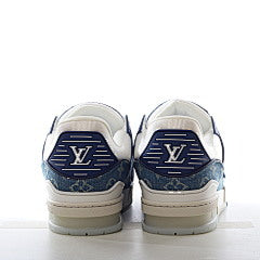Louis Vuitton Trainer Monogram Denim White Blue
