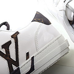 Louis Vuitton White Leather LV Logo Low Top Sneakers
