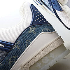 Louis Vuitton Trainer Monogram Denim White Blue