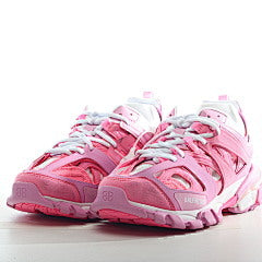 Balenciaga Track Pink Mesh and Suede Like Fabric
