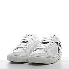 Louis Vuitton White Leather LV Logo Low Top Sneakers