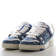 Louis Vuitton Trainer Monogram Denim White Blue
