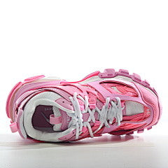 Balenciaga Track Pink Mesh and Suede Like Fabric
