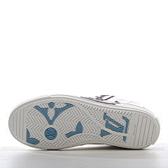 Louis Vuitton White Leather LV Logo Low Top Sneakers