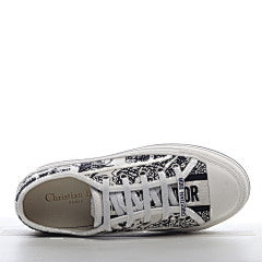 Walk'n'Dior Low Embroidered Canvas White