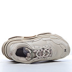 Balenciaga Triple S Beige Faux Leather