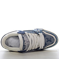 Louis Vuitton Trainer Monogram Denim White Blue