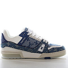 Louis Vuitton Trainer Monogram Denim White Blue