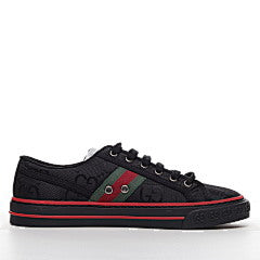 Gucci Black Canvas Tennis 1977 Low Top