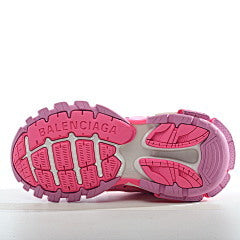 Balenciaga Track Pink Mesh and Suede Like Fabric