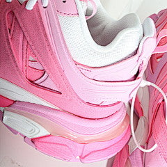 Balenciaga Track Pink Mesh and Suede Like Fabric
